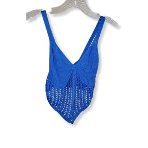 Princess Polly Blue Hervey Top Sz S/M